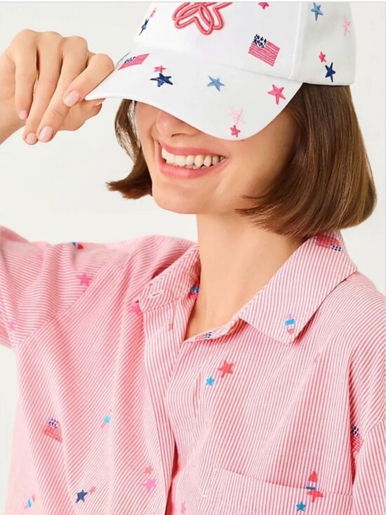 Lilly Pulitzer Embroidered 250th Celebration Baseball Hat NWT main image 11